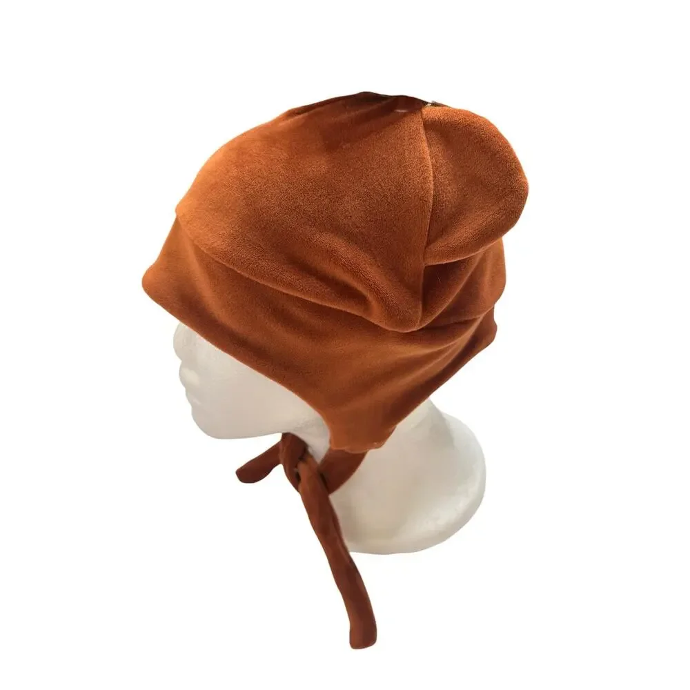 G&L POSITIVE GOODS *NEW* Brown Teddy Bear Upcycled Velvet Hat One Size Kids